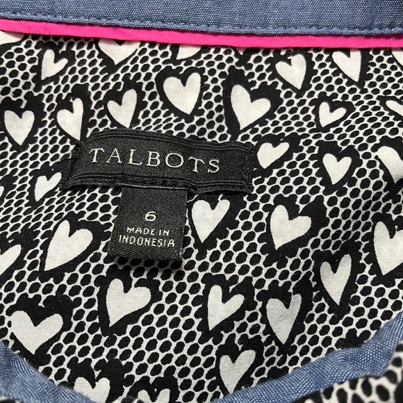 TALBOTS 100% Cotton Button Front Shirt Sz 6 - Picture 4 of 10